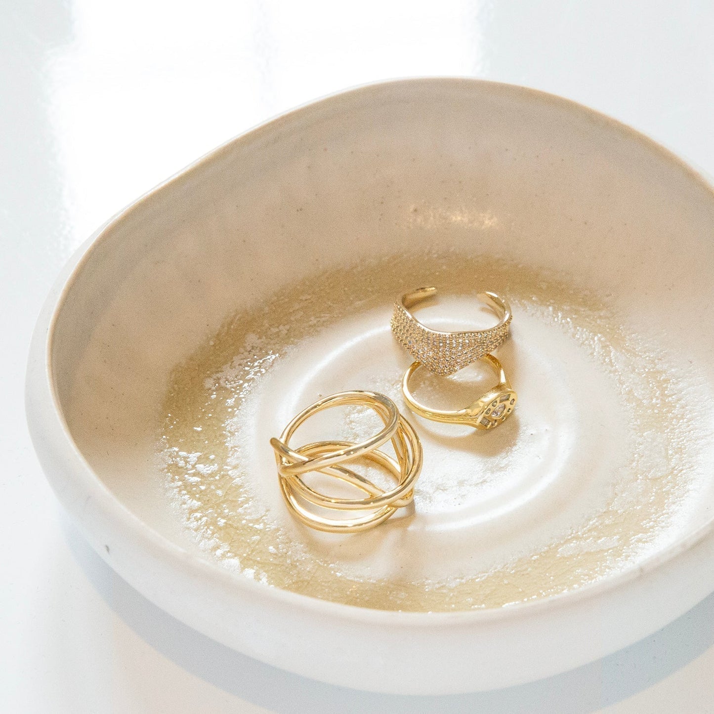 multi shape pave signet ring